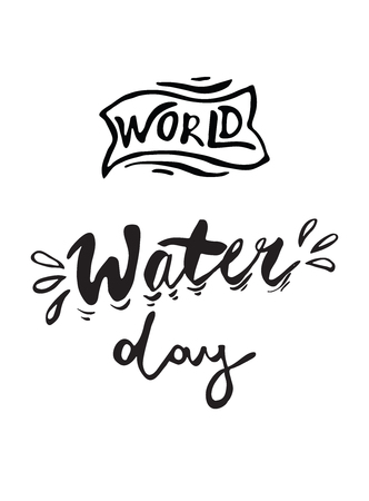 Greeting card of the World Water Day celebration. Vector abstract backgroundのイラスト素材