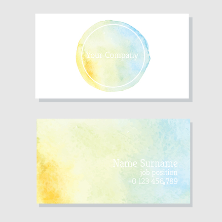 Art of watercolor stains of paint on watercolor paper. Grunge abstract vector backgroundのイラスト素材