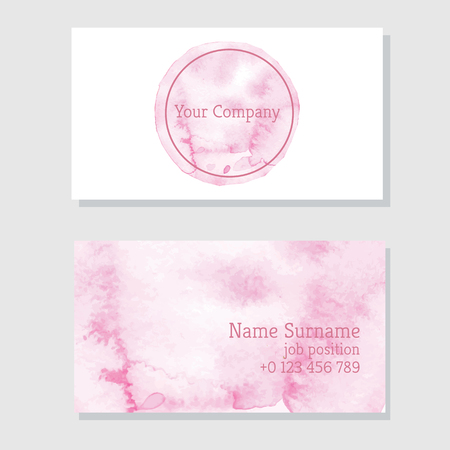 Art of watercolor stains of paint on watercolor paper. Grunge abstract vector backgroundのイラスト素材