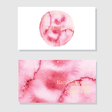 Art of watercolor stains of paint on watercolor paper. Grunge abstract vector backgroundのイラスト素材