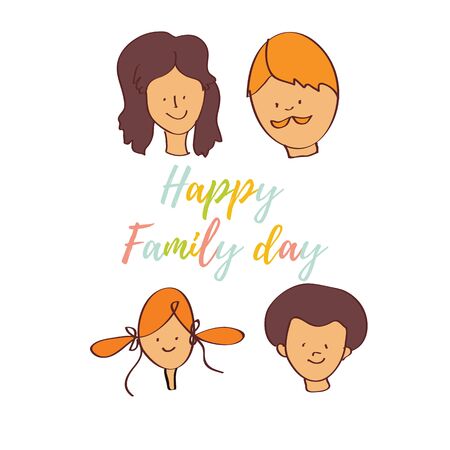 Greeting card of the Family day. Abstract backgroundのイラスト素材