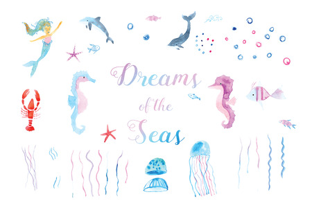 The underwater world Hand painted collectionの写真素材