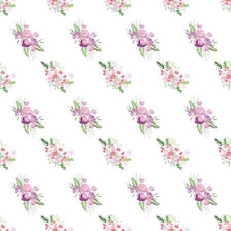 Summer flower compositionのイラスト素材