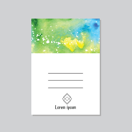 Art of watercolor stains of paint on watercolor paperのイラスト素材