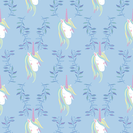Unicorn Rainbow seamless patternのイラスト素材