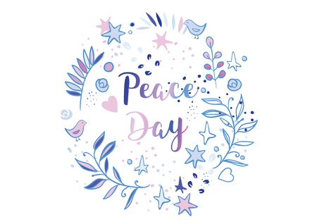 Holiday greetings illustration International Peace Dayのイラスト素材
