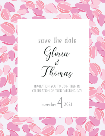 Greeting card for the wedding day with a bouquet of flowers. Flower composition to a celebratory event. Vector illustrationのイラスト素材