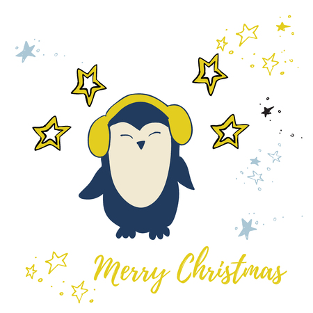 Merry Christmas greeting card.のイラスト素材