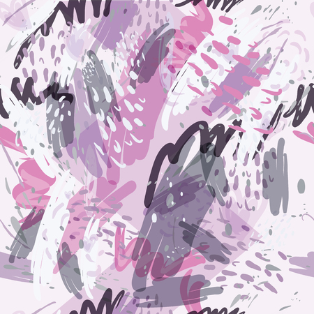 Military camouflage texture with trees, branches, grass and watercolor stainsのイラスト素材