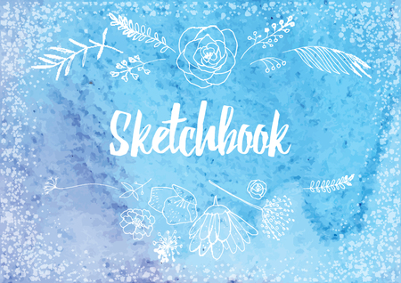 Abstract colorful watercolor backgroundのイラスト素材