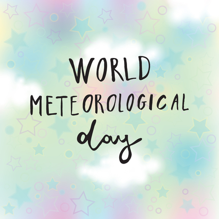 Greeting card of the World Meteorological Dayの写真素材