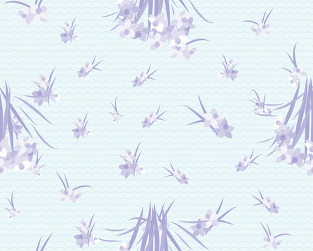 Floral narcissus retro vintage background, illustrationのイラスト素材