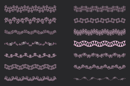 Elegant Lace Borders Frames Laser Cut. Picture Frames Art Scrapbookのイラスト素材