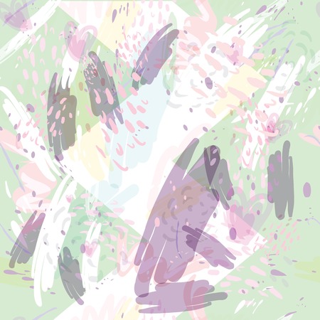 Military camouflage texture with trees, branches, grass and watercolor stains. Vector illustration. Camouflage military background in modern style.のイラスト素材