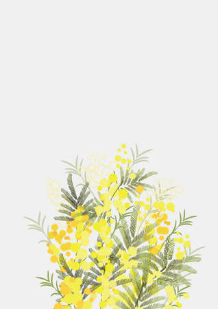 Floral Clean Template with bouquets of flowers without textのイラスト素材
