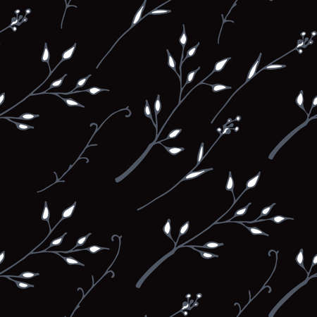 Hand Drawn Seamless Background With Floral Ornamentsのイラスト素材