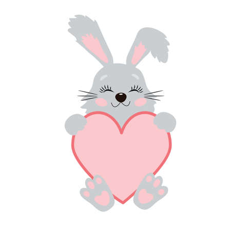 Cute Little Easter Bunny Vector Illustrationのイラスト素材