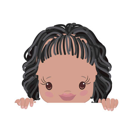 African American Little Girls Clipartのイラスト素材