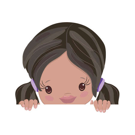 African American Little Girls Clipartのイラスト素材