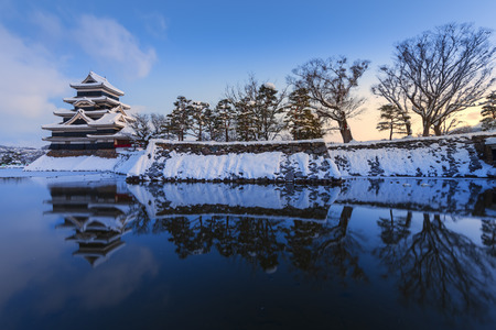 Matsumoto Castle in Winter, Japanのeditorial素材