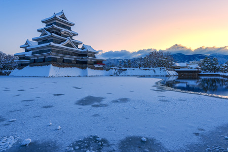 Matsumoto Castle in Winter, Japanのeditorial素材