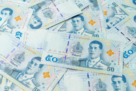Banknotes of the Thailand 50 Baht (new design issued in 2018)の写真素材