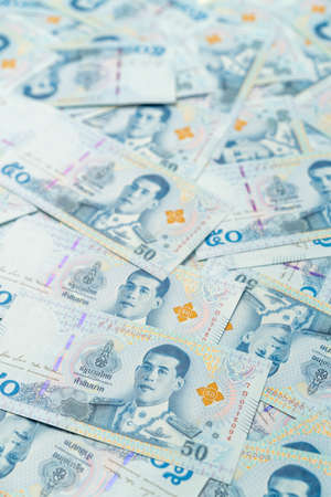 Banknotes of the Thailand 50 Baht (new design issued in 2018)の写真素材