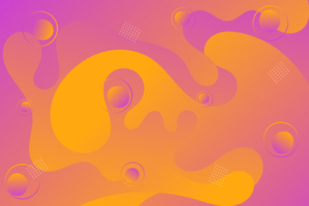 Dynamic abstract background with yellow to purple gradient fluid shapes modern concept. minimal poster. ideal for banner, web, header, cover, billboard, brochure, social media, landing pageのイラスト素材