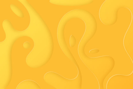 3D abstract background with yellow to orange gradient color paper cut waves. Vector design layout for business presentations, flyers, posters and invitationsのイラスト素材