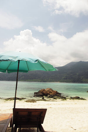 Beach bed at Lipe island, Thailand 01           の写真素材