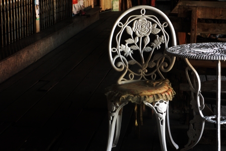  white chair                             の写真素材