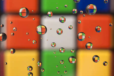 Drops with reflection