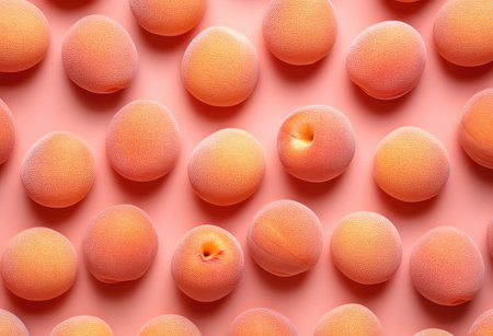 Fresh apricot or peach fruits. Creative food background. Vegan, vegetarian conceptの素材