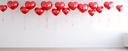 Heart shaped pink balloons for birthday, anniversary, wedding, Women's, Mother's, Valentine's dayの素材