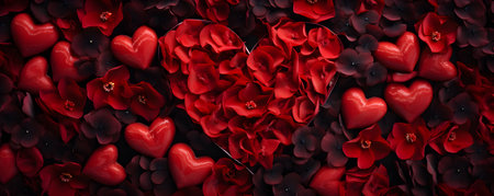 Beautiful rose flowers and green leaves. Retro floral background. Love and romantic conceptの素材