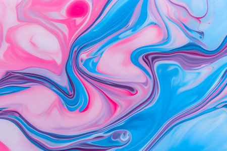 Abstract bright colorful swirl wave background. Modern psychedelic fluid gradient textureの素材