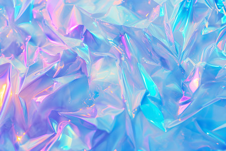 Holographic abstract pastel colors background. Hologram gradient neon color. Foil effectの素材