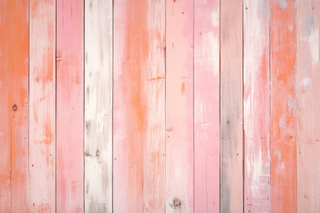 Light orange old shabby wooden background texture. Painted old rustic wooden wallの素材