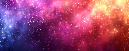 Freeze motion of colorful powder explosion on dark background. Holi celebration, festival of colorsの素材