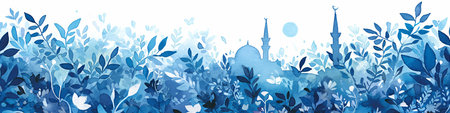 Night ancient arab city in desert, east architecture in oasis. Happy Independence Day of Indiaの素材