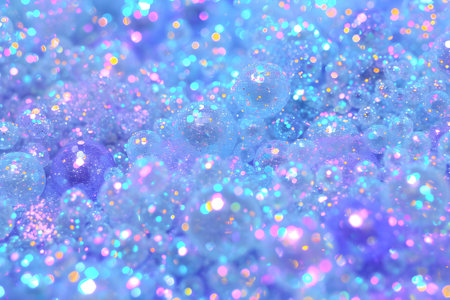 Shining glitter lights. Shimmer hologram pastel crystal texture. Unicorn or mermaid colorの素材