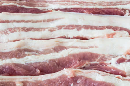 Picture of raw pork belly for cooking preparationの写真素材