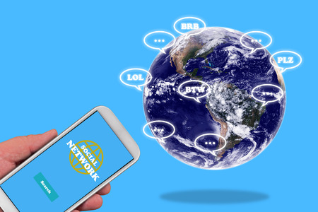 Social network, internet technology concept,
