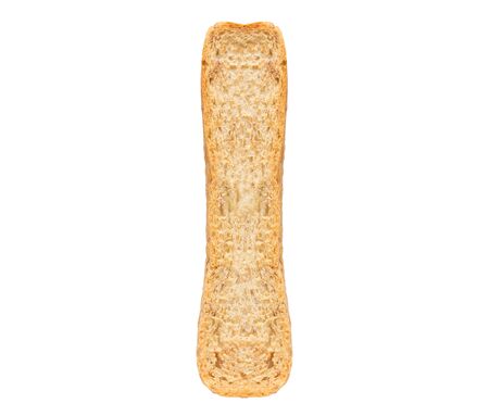 Isolate bread letter, alphabet on white backgroundの写真素材