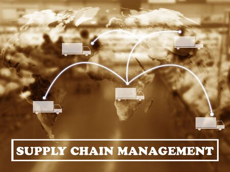 Global trading network, supply chain management concept, logistic import and export,の写真素材