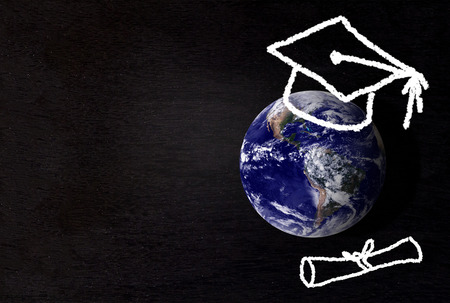 Education concept, knowledge management, electronic online learning, Elements of this Image Furnished by NASAの写真素材