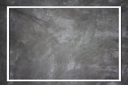Creative white paper frame on concrete texture background, vintage and retro conceptの写真素材