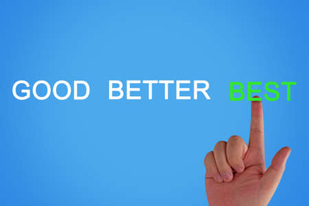 Good better best, business performance rate conceptの写真素材