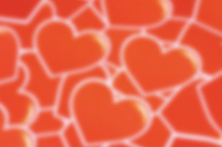 Blur red paper hearts background, valentine day, soul mate, romantic and falling in love concept