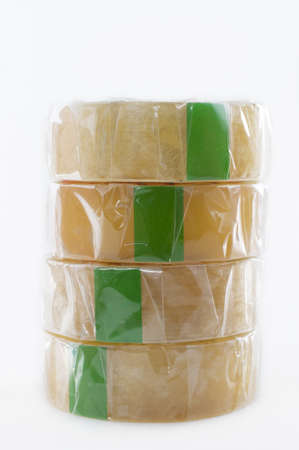 adhesive tape on a white backgroundの写真素材